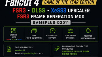 Fallout 4 DLSS Upscaler FSR3 Frame Generation